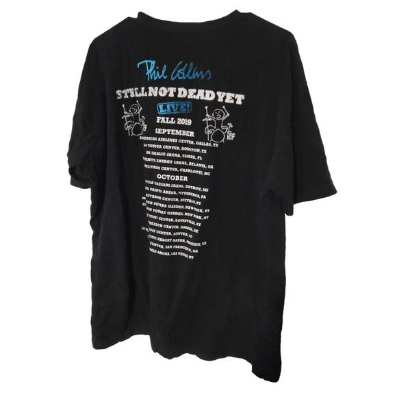 PHIL COLLINS Still Not Dead Yet Live Concert Tour Shirt XL Black - Picture 3 of 5
